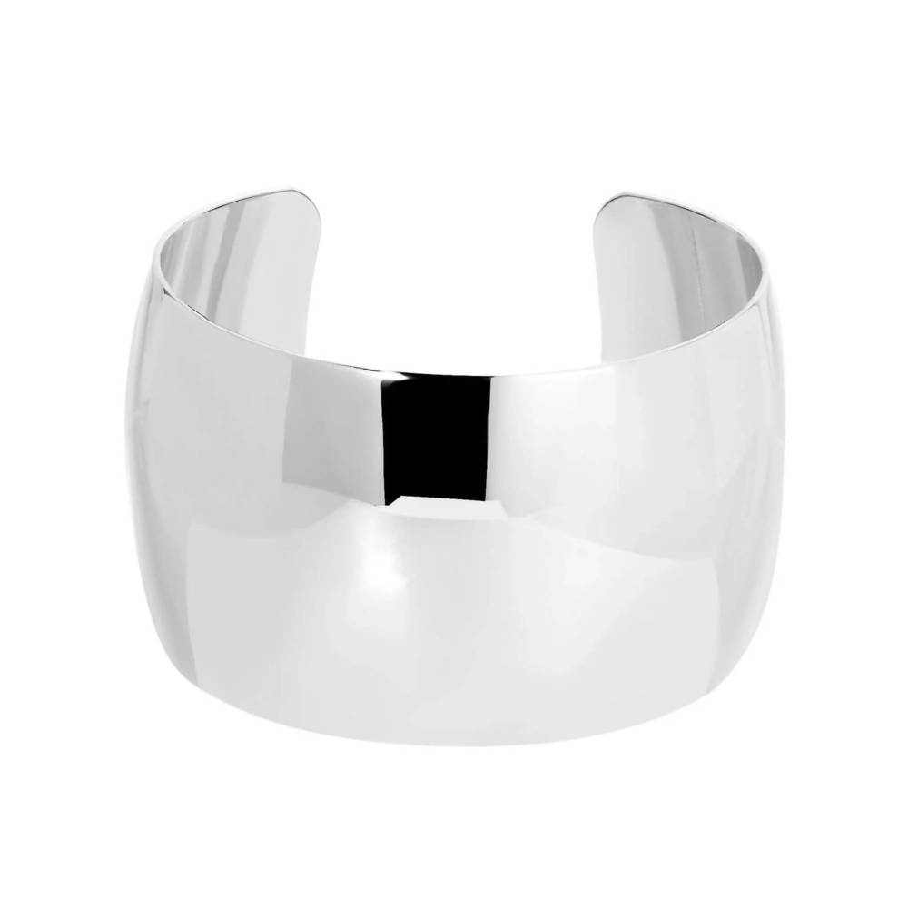 NEW EKLEXIC women's large domed cuff braclet in silver